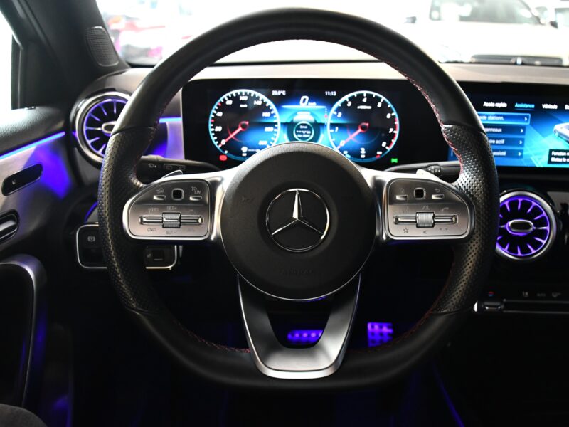 Mercedes Benz Classe A 220 AMG Line 2.0 190 BVA GPS Pro M-Bux Caméra Car Play Lumière D’Ambiance Burmester Multibeam JA 18