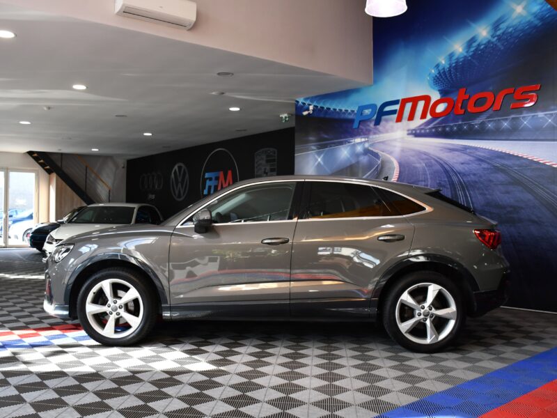 Audi Q3 Sportback S-Line Design Luxe 35 TDI 150 S-Tronic GPS Vebasto Virtuyal Hayon Attelage LED Caméra ACC Pré Sense JA 19