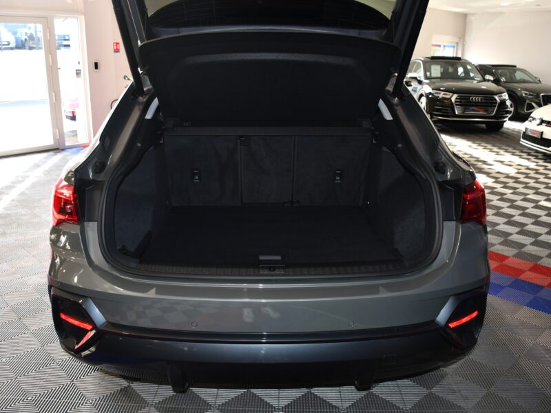 Audi Q3 Sportback S-Line Design Luxe 35 TDI 150 S-Tronic GPS Vebasto Virtuyal Hayon Attelage LED Caméra ACC Pré Sense JA 19