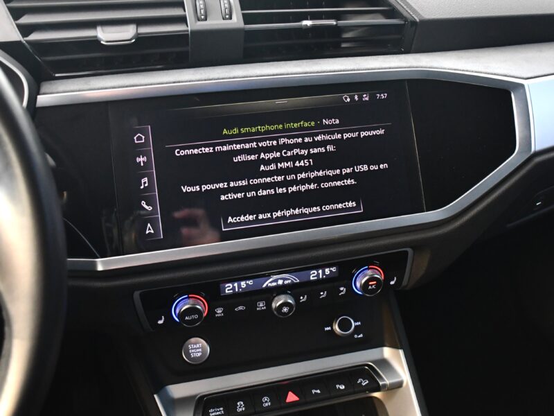 Audi Q3 Sportback S-Line Design Luxe 35 TDI 150 S-Tronic GPS Vebasto Virtuyal Hayon Attelage LED Caméra ACC Pré Sense JA 19