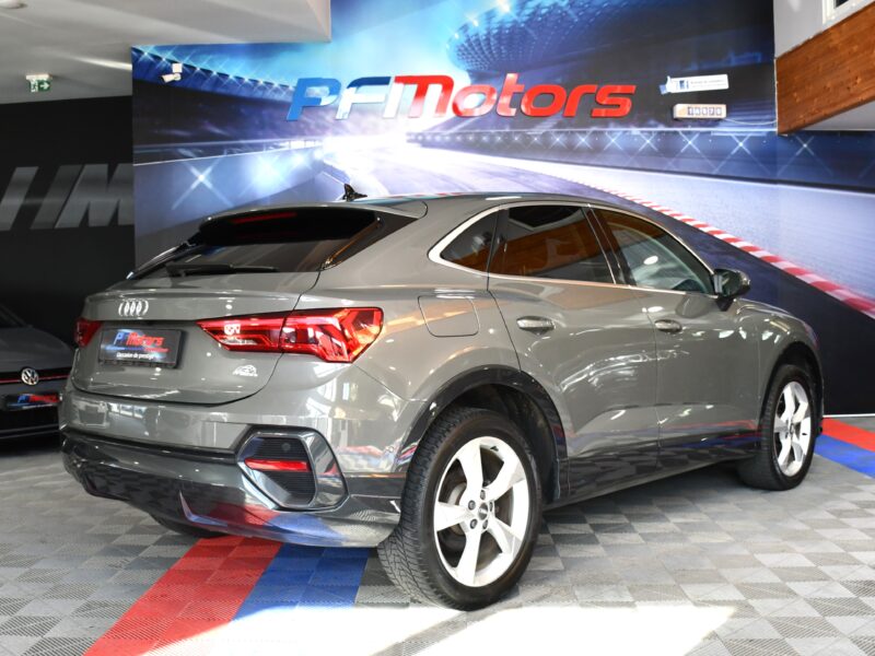 Audi Q3 Sportback S-Line Design Luxe 35 TDI 150 S-Tronic GPS Vebasto Virtuyal Hayon Attelage LED Caméra ACC Pré Sense JA 19
