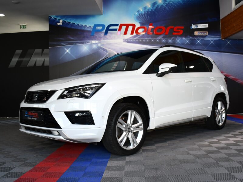 Séat Ateca FR 2.0 TDI 150 DSG 4Drive GPS Virtual ACC Cuir Hayon Attelage Parc Assist Caméra JA 18