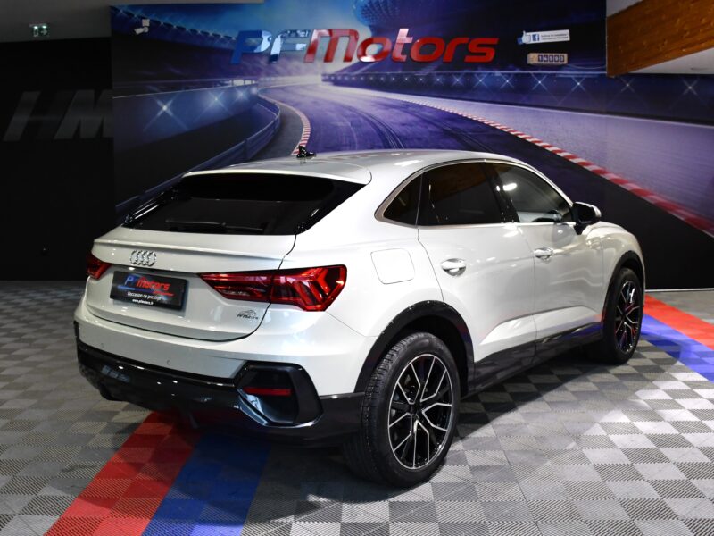 Audi Q3 Sportback S-Line Design Luxe 40 TDI 200 Quattro S-Tronic GPS Virtual Hayon Attelage Pré Sense Caméra JA 19