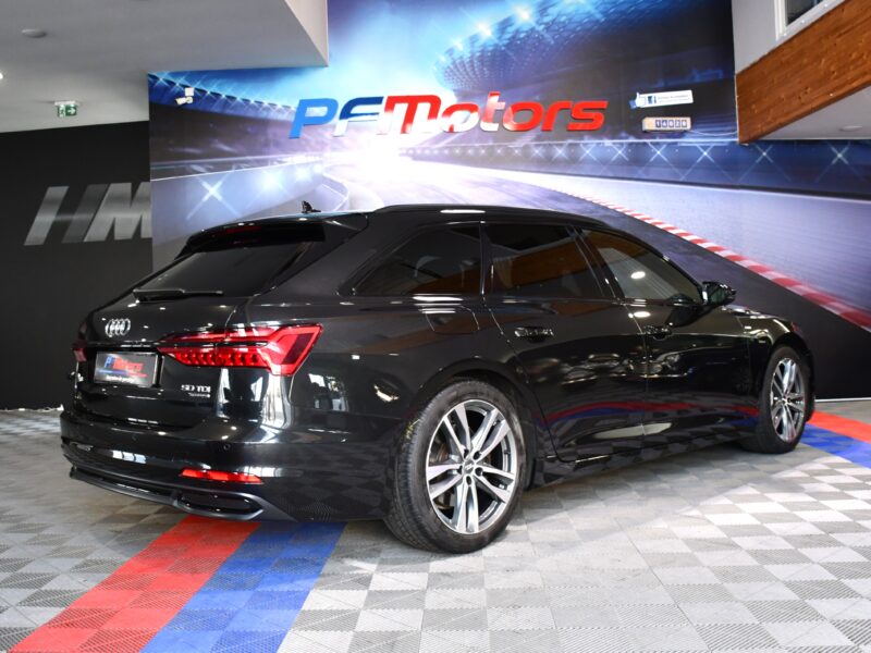 Audi A6 S-Line 50 TDI 3.0 V6 286 Quattro GPS Virtual Bang Olufsen Pré Sense Hayon Attelage Clim 4Zones Éclairage Ambiance ACC JA 19