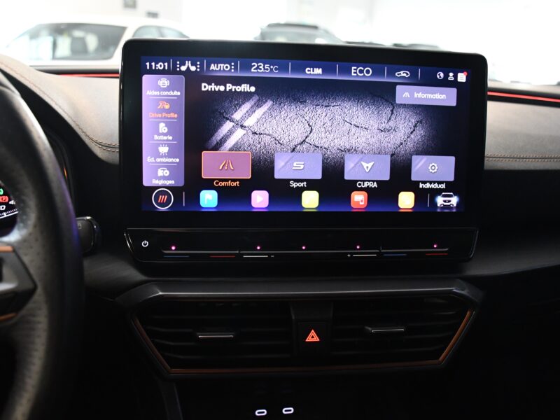 Cupra Formentor 1.4 E Hybride 245 VZ DSG GPS Virtual Baquet Volant Mode ACC DCC Park Assist Induction Smartphone JA 19