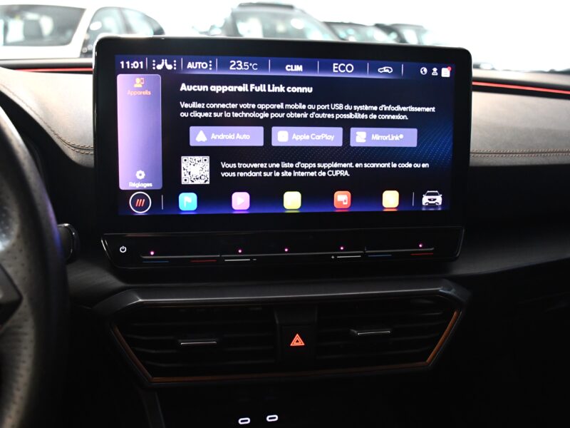 Cupra Formentor 1.4 E Hybride 245 VZ DSG GPS Virtual Baquet Volant Mode ACC DCC Park Assist Induction Smartphone JA 19
