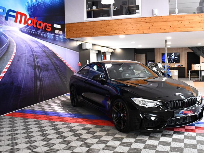 BMW M4 Coupé 3.0 431 DKG GPS Harman Kardon LED Semi Cuir électrique Mode Sport + Toit Carbone JA 19