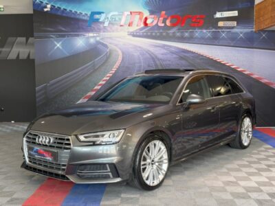 Audi A4 Avant S-Line 40 TDI 190 GPS BVA Virtual TO Caméra Attelage Cuir Alcantara pré sense regulateur Clim tri LED Hayon Car Play JA 19