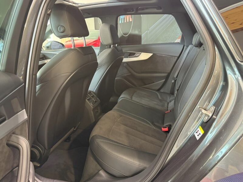 Audi A4 Avant S-Line 40 TDI 190 GPS BVA Virtual TO Caméra Attelage Cuir Alcantara pré sense regulateur Clim tri LED Hayon Car Play JA 19