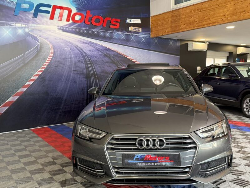 Audi A4 Avant S-Line 40 TDI 190 GPS BVA Virtual TO Caméra Attelage Cuir Alcantara pré sense regulateur Clim tri LED Hayon Car Play JA 19