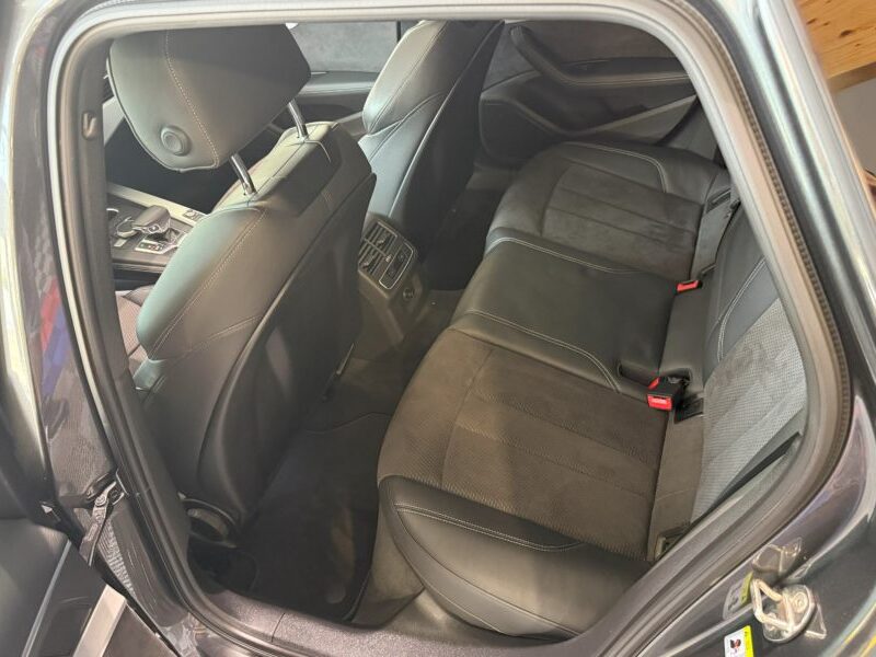 Audi A4 Avant S-Line 40 TDI 190 GPS BVA Virtual TO Caméra Attelage Cuir Alcantara pré sense regulateur Clim tri LED Hayon Car Play JA 19