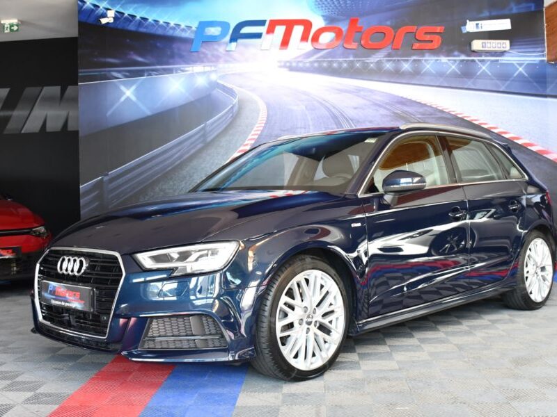 Audi A3 Sportback S-Line Ambition Luxe 35 TDI 150 S-Tronic GPS Virtual Attelage Car Play Pré Sense ACC Induction JA 18