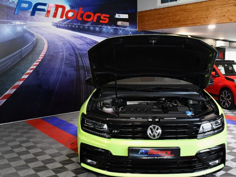 Volkswagen Tiguan R-Line 2.0 TDI 190 DSG 4Motion GPS Virtual Dynaudio ACC DCC Caméra Vebasto To Car Play JA 20 Covering Jaune Fluo
