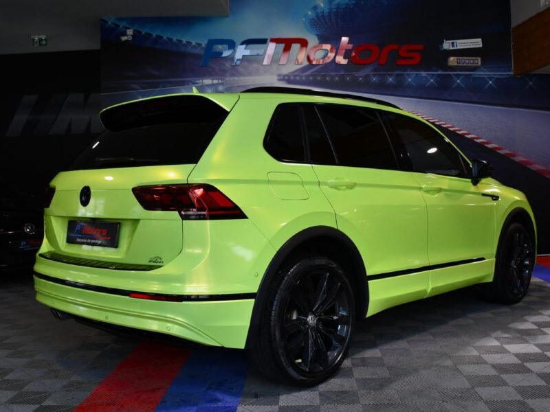 Volkswagen Tiguan R-Line 2.0 TDI 190 DSG 4Motion GPS Virtual Dynaudio ACC DCC Caméra Vebasto To Car Play JA 20 Covering Jaune Fluo