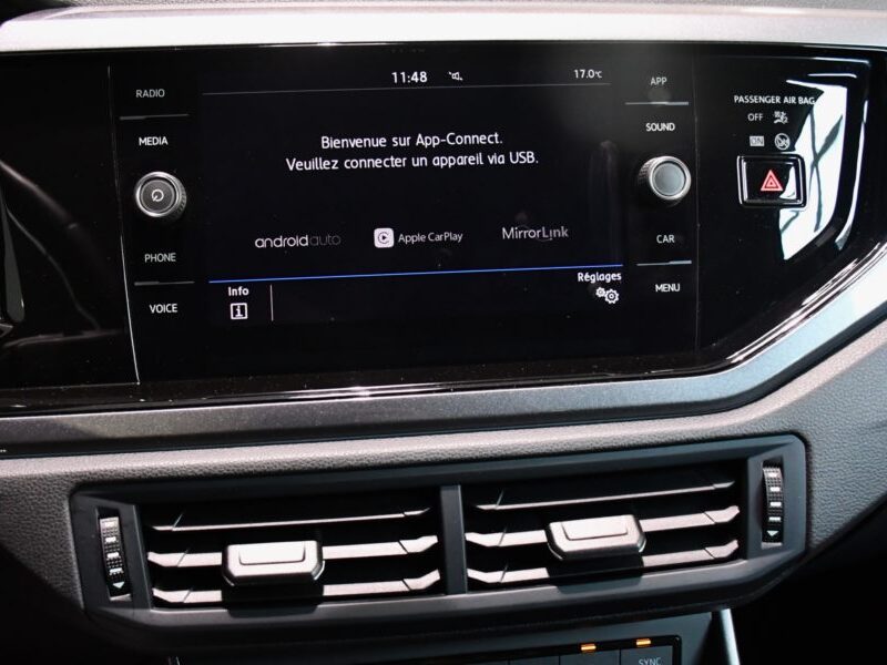 Volkswagen Polo R-Line 1.0 TSI 95 BVM5 Car Play Bluetooth Caméra ACC Front JA 17