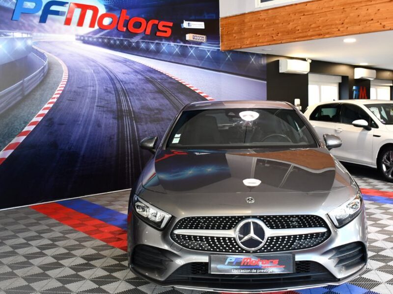 Mercedes Benz Classe A 200 AMG Line 150 BVA GPS M-Bux Caméra AV + AR Burmester Freinage Mode Car Play JA 18