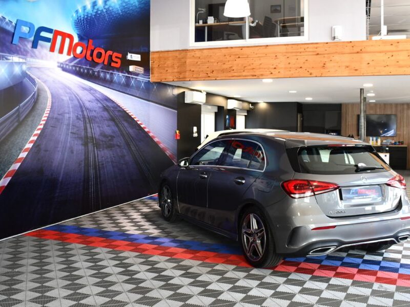 Mercedes Benz Classe A 200 AMG Line 150 BVA GPS M-Bux Caméra AV + AR Burmester Freinage Mode Car Play JA 18