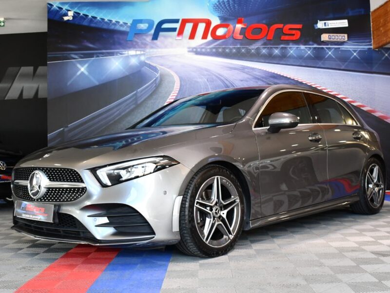 Mercedes Benz Classe A 200 AMG Line 150 BVA GPS M-Bux Caméra AV + AR Burmester Freinage Mode Car Play JA 18