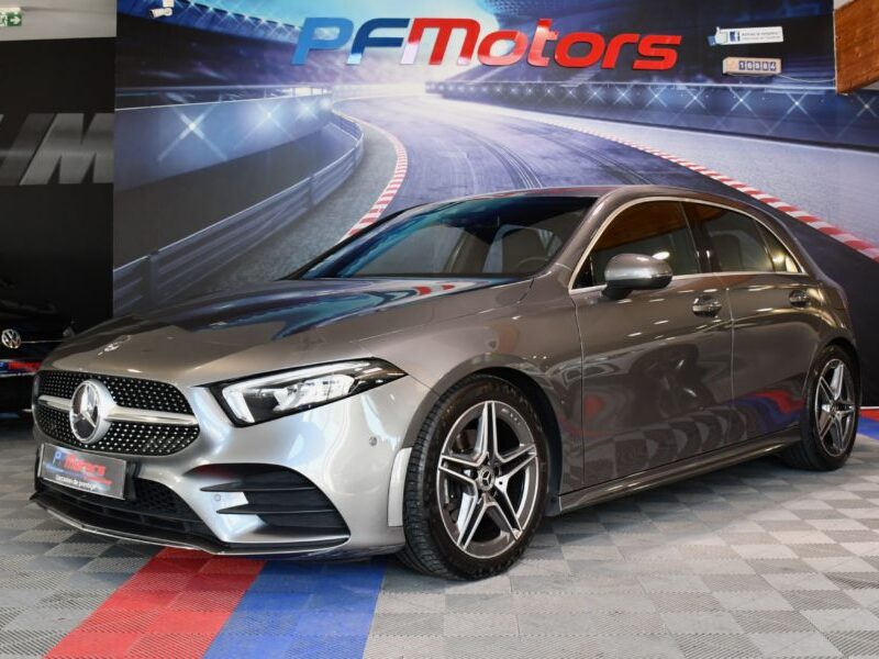 Mercedes Benz Classe A 200 AMG Line 150 BVA GPS M-Bux Caméra AV + AR Burmester Freinage Mode Car Play JA 18