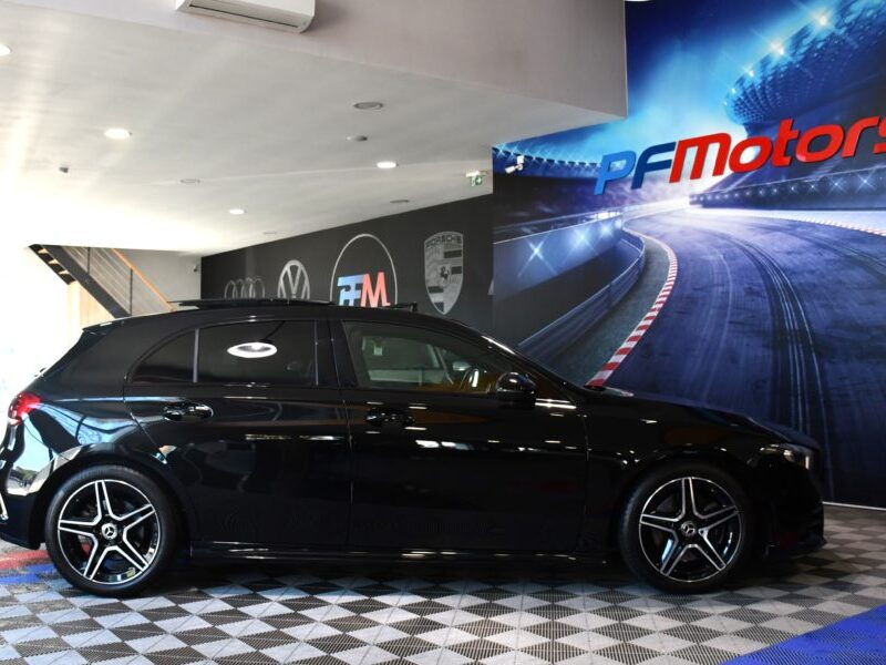 Mercedes Benz Classe A 220 AMG Line BVA GPS Pro TO M-Bux Lumière D’ambiance LED Car Play Caméra Freinage JA 18